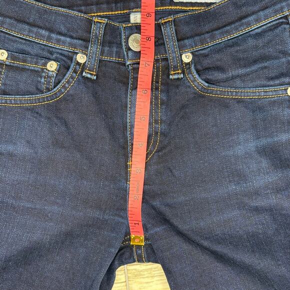 Rag & Bone Classic Stretch High Rise Skinny Jeans Bruin Cuffed Hem Womens Sz 24 - Picture 4 of 8